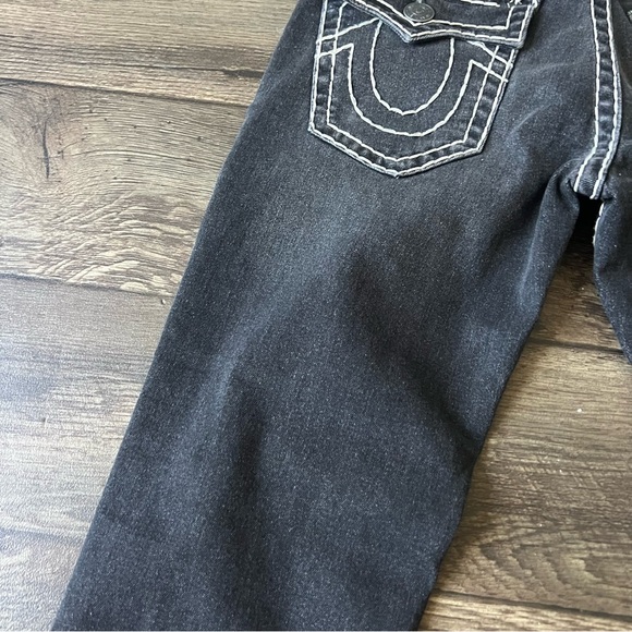 True Religion Men's Ricky Rope Stitch Flap Jeans Washed Black Size 29 - Picture 4 of 11